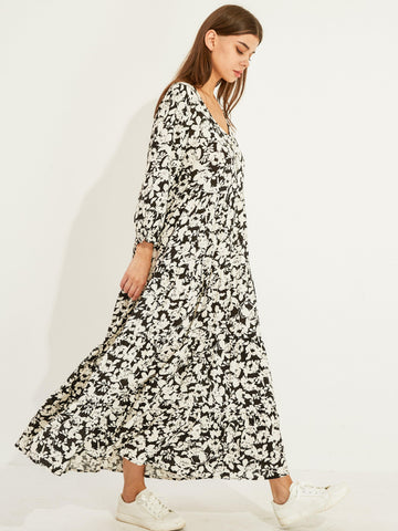 Floral Tiered Maxi Dress - Shopmossrose